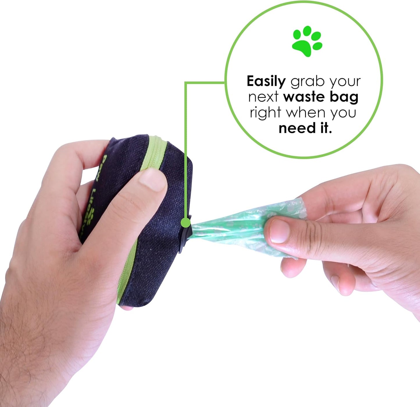 Dog Poop Bag Holder Leash Attachment - Fits Any Dog Leash - Includes Free Roll of Dog Bags – Poop Bag Dispenser