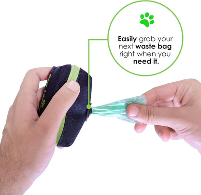 Dog Poop Bag Holder Leash Attachment - Fits Any Dog Leash - Includes Free Roll of Dog Bags – Poop Bag Dispenser
