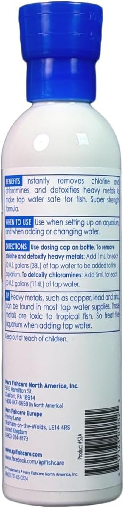 API TAP WATER CONDITIONER Aquarium Water Conditioner 8-Ounce Bottle, White (52A),8 Oz